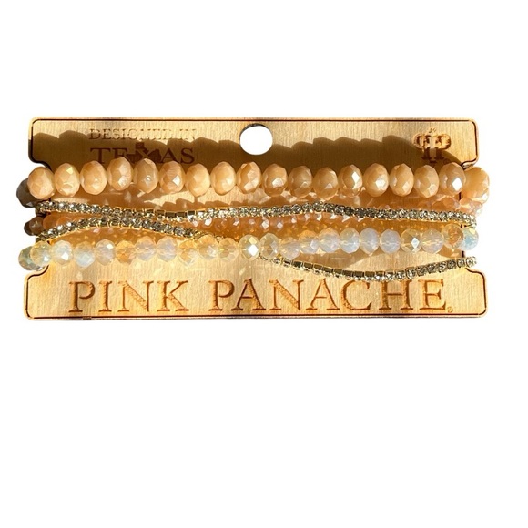 •Stacked Crystal & Rhinestone Bracelets• - Picture 2 of 4